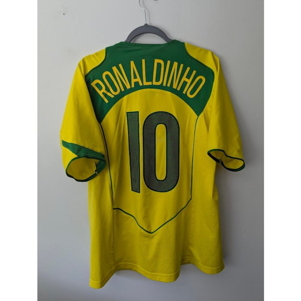 Brazil Ronaldinho T90 Jersey Large Vintage Soccer Shirt